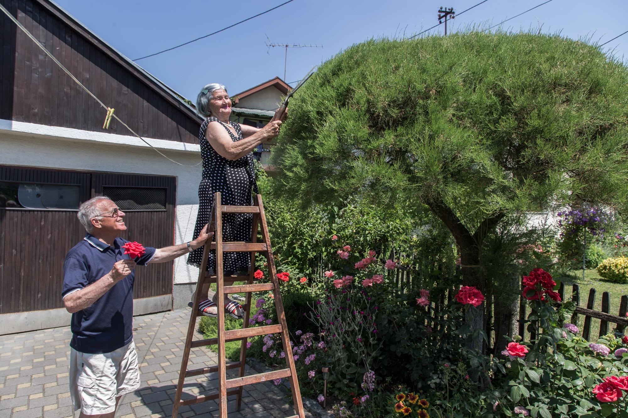 Razija sa 83 godine bez poteškoća uređuje vrt, a Nail je uvijek uz nju - Avaz