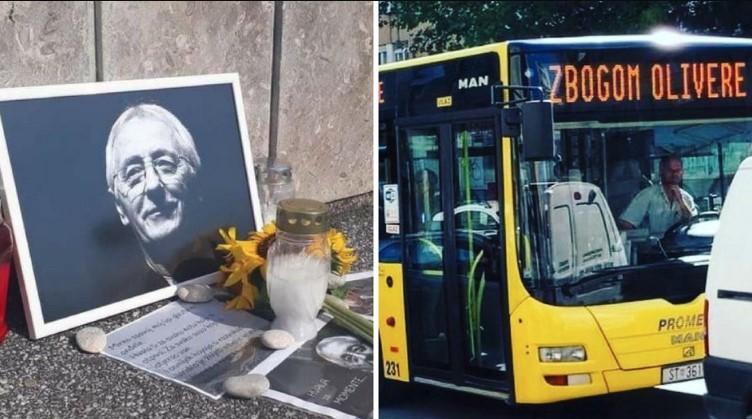 Split oplakuje velikana: Na autobusima osvanuo natpis "Zbogom, Olivere"