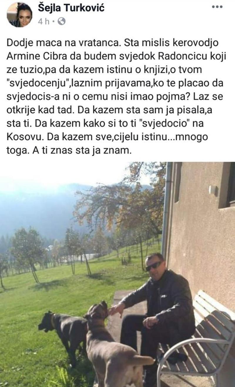 Status Šejle Turković na Facebooku - Avaz
