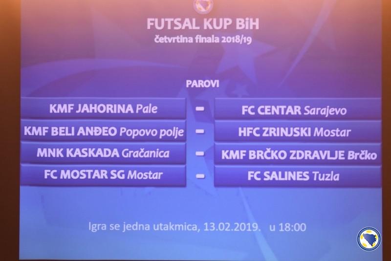 Obavljen žrijeb četvrtfinala Kupa BiH u futsalu