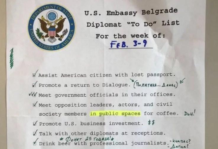 Ambasada SAD u Beogradu šaljivo odgovorila na pisanje medija o američkom tajnom planu