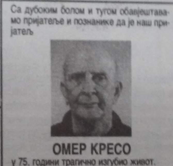 Ubijeni Omer Kreso - Avaz