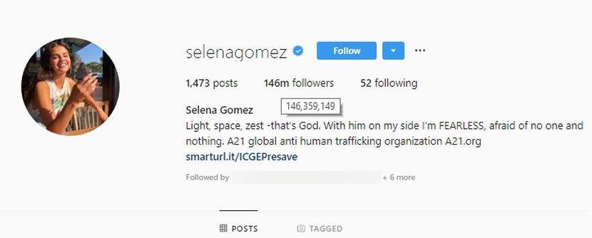 Instagram profil Selene Gomez - Avaz