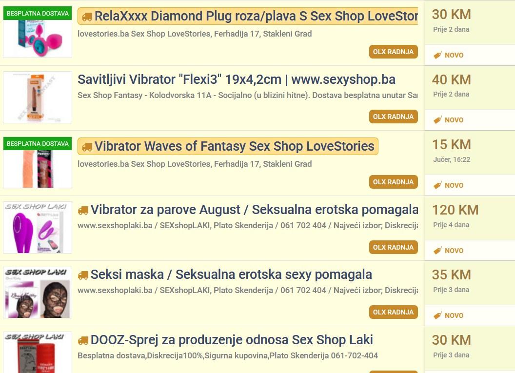 Internet-oglasi pretrpani seksualnim pomagalima - Avaz