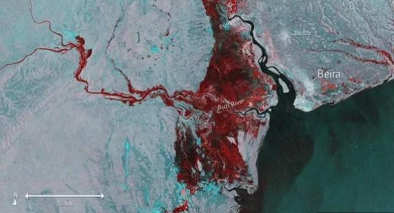 Evropska svemirska agencija: Nevjerovatna razmjera poplava u Mozambiku - Avaz