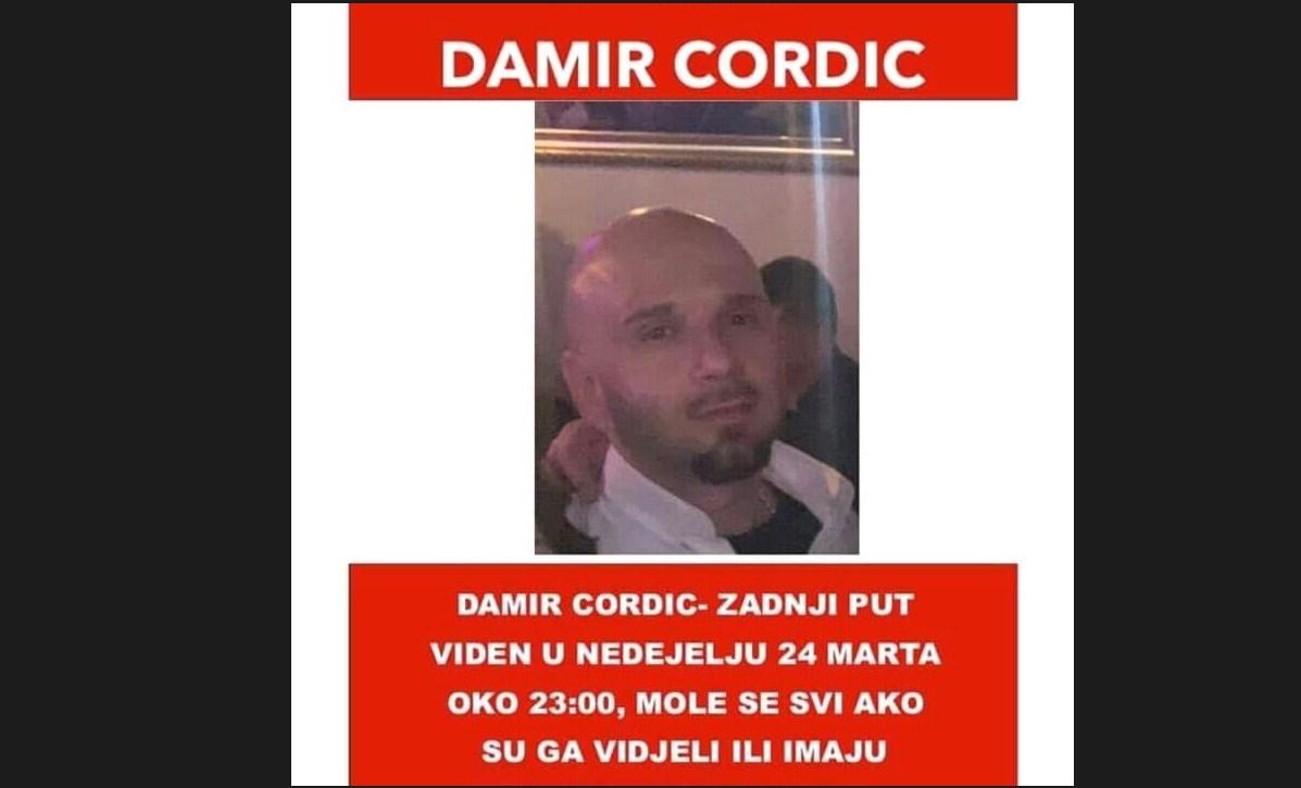 Još traje potraga za nestalim mladićem Damirom Čordićem