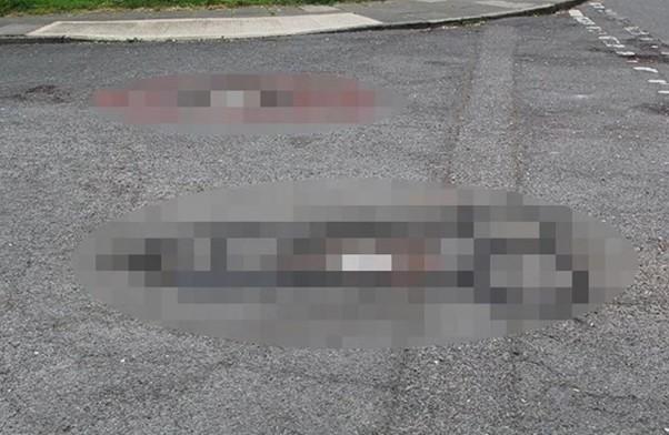 Genijalna ideja: Neko je nacrtao muške spolne organe oko rupa na cesti i one su odmah popravljene