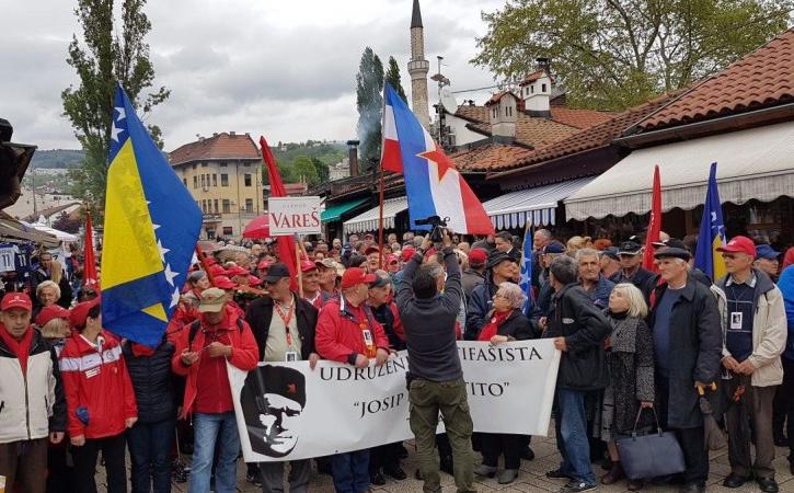 Treći Marš antifašista u Sarajevu na Dan pobjede