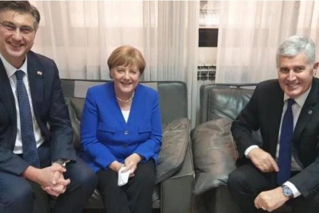 Andrej Plenković, Angela Merkel i Dragan Čović - Avaz