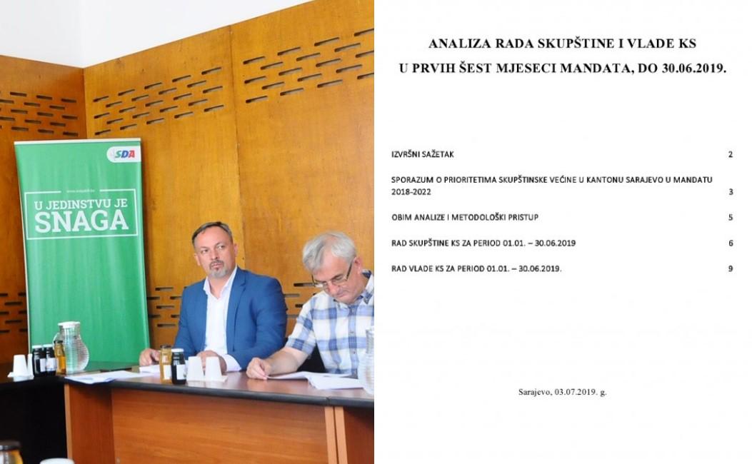 Pročitajte SDA-ovu analizu rada vlasti u Kantonu Sarajevo