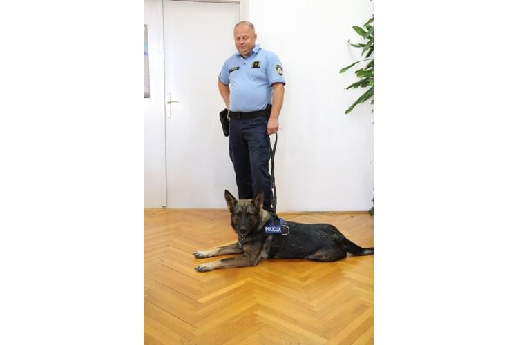 Policajac pored službenog psa - Avaz
