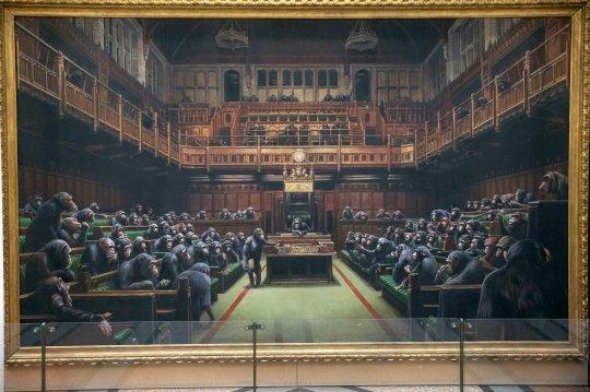 Benksijeva slika "Prerušeni parlament" - Avaz