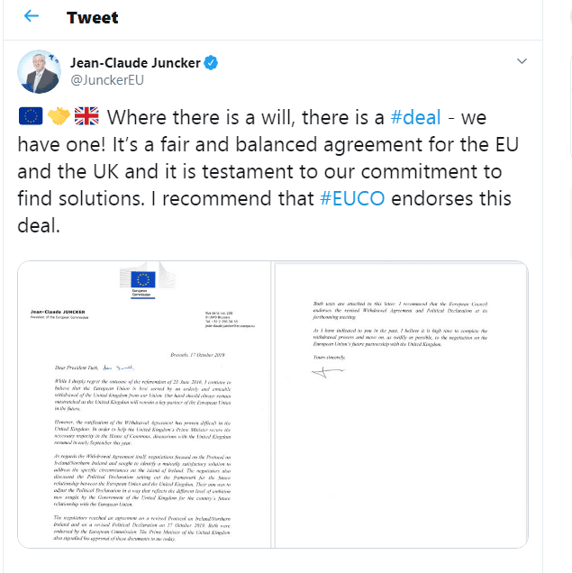 Faksimil Junkerove objave na Twitteru - Avaz