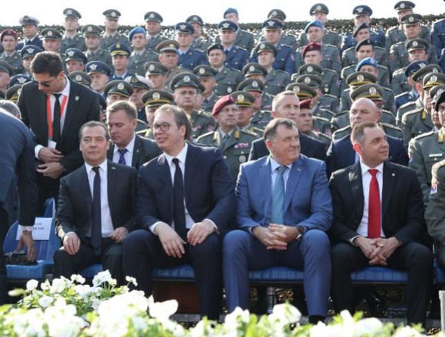 Medvedev, Vučić, Dodik i Vulin na današnjoj vježbi - Avaz