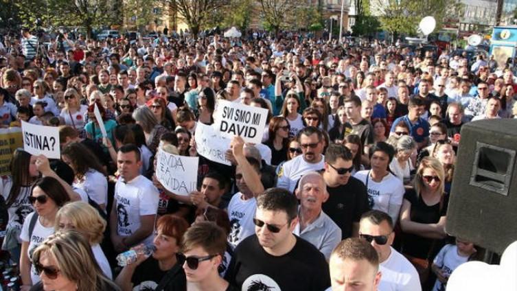 "Pravda za Davida": Detalj sa protesta - Avaz