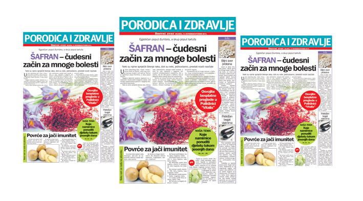Srijedom u "Avazu" magazin "Porodica i zdravlje": Koje namirnice ponuditi djetetu tokom jesenjih dan