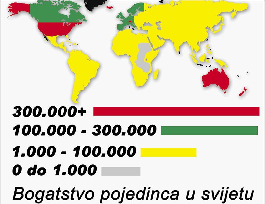 Mapa bogatstva u svijetu - Avaz