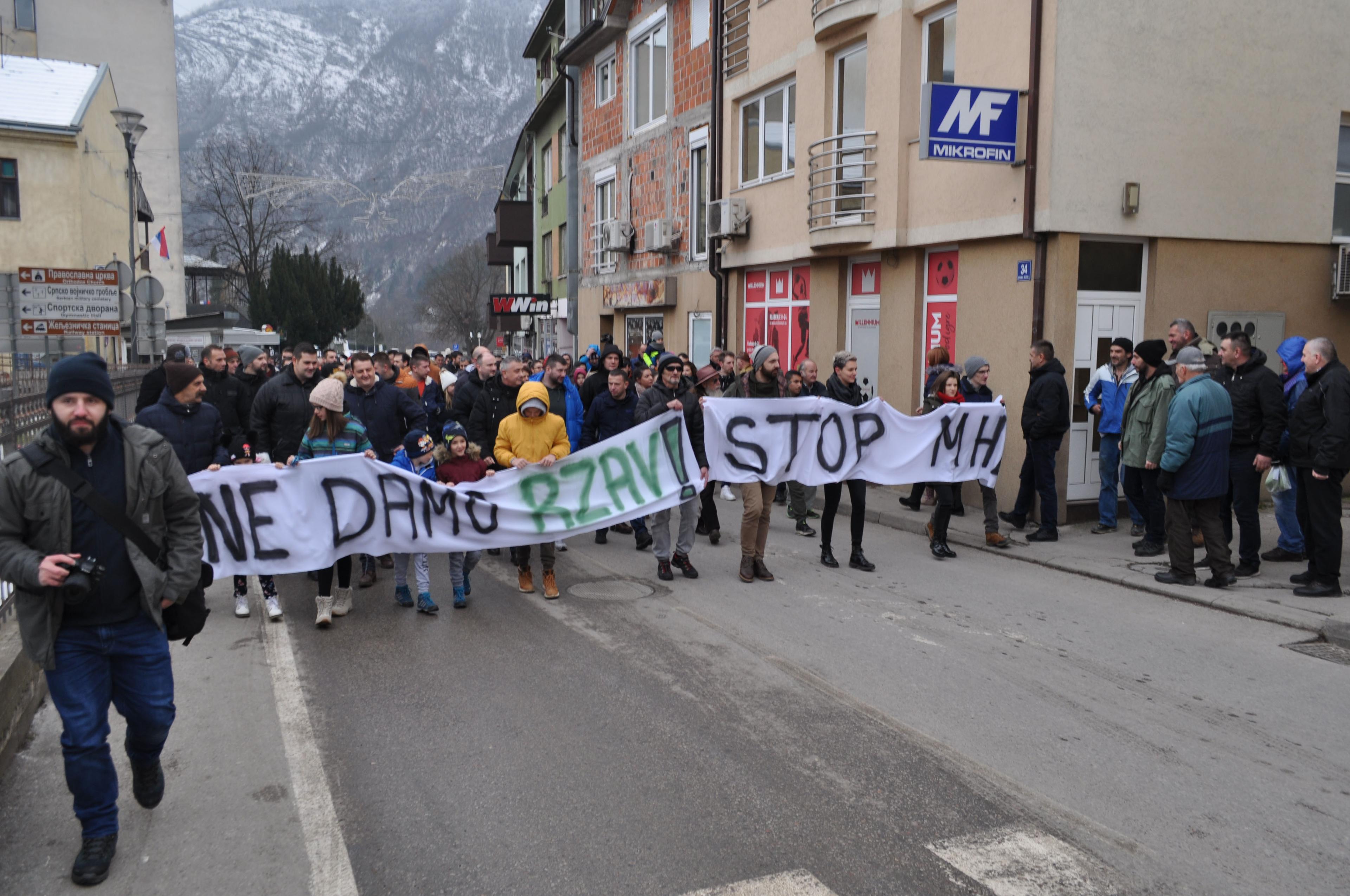 Protesti u Višegradu - Avaz