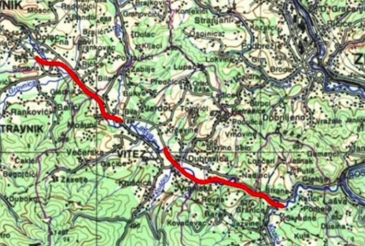 Mapa puta Lašva petlja - Nević Polje - Avaz