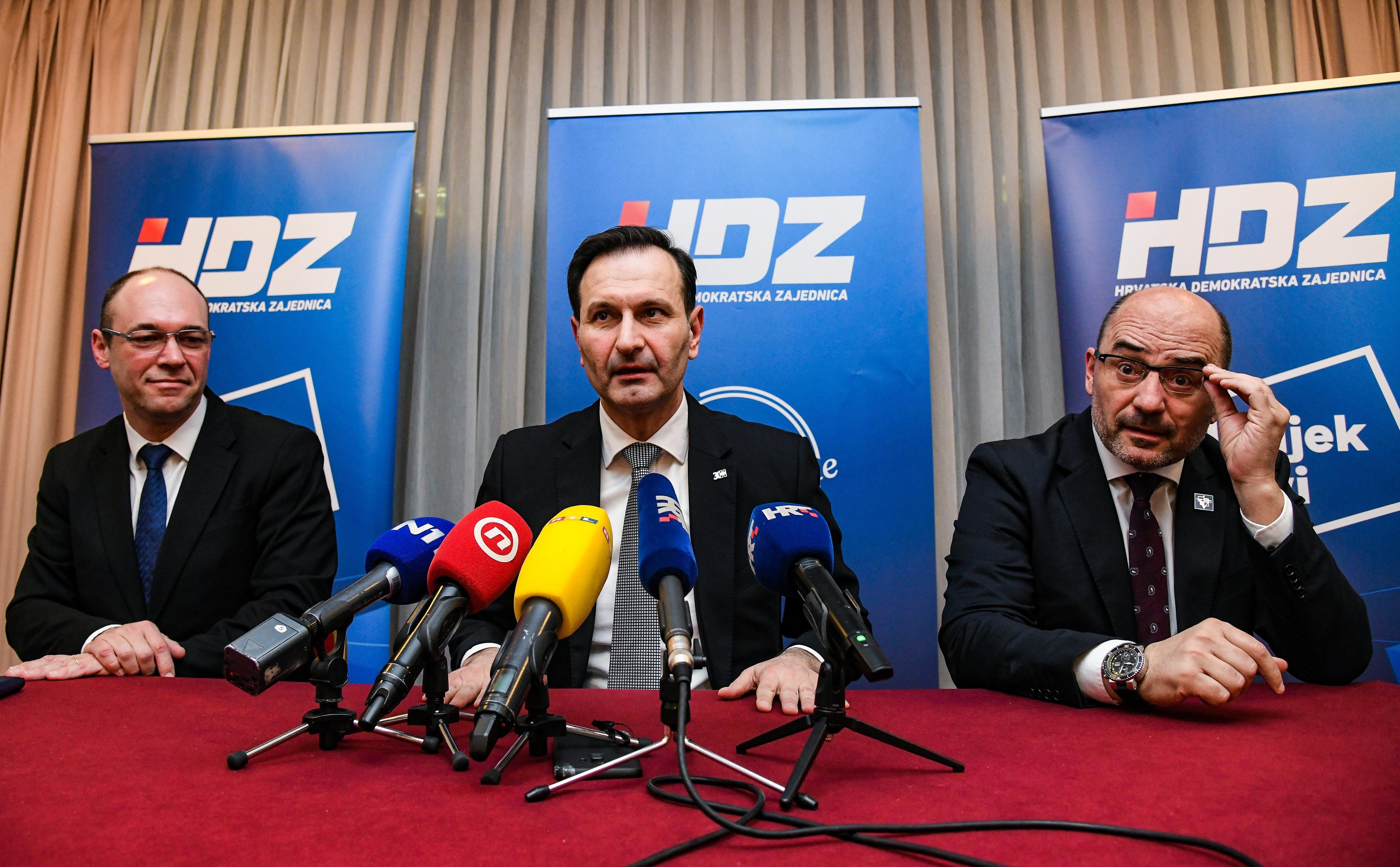 Zagreb: Izborni štab tima "Opcija za promjene" na unutarstranačkim izborima u HDZ-u - Avaz