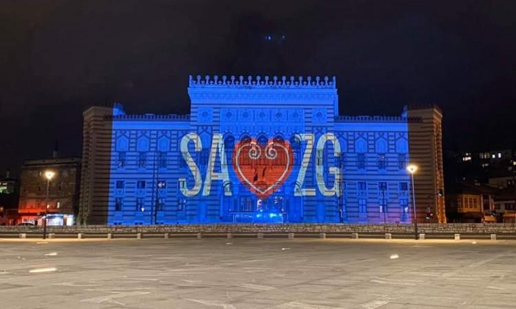 Sarajevska Vijećnica zasjala u znak podrške Zagrebu - Avaz