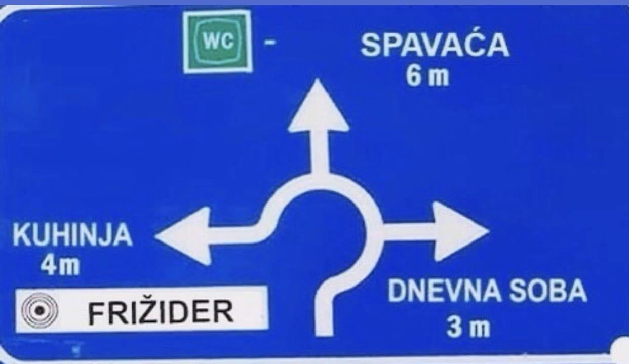 "Saobraćajni znak" za kretanje u kući - Avaz