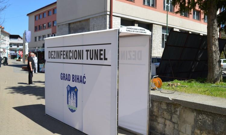 Prvi dezinfekcijski tunel u Bihaću postavljen je još prije desetak dana - Avaz