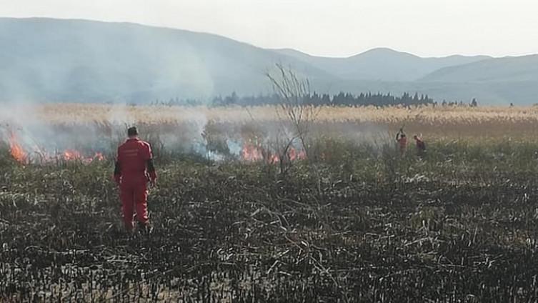 Požar u Hutovom blatu i dalje aktivan