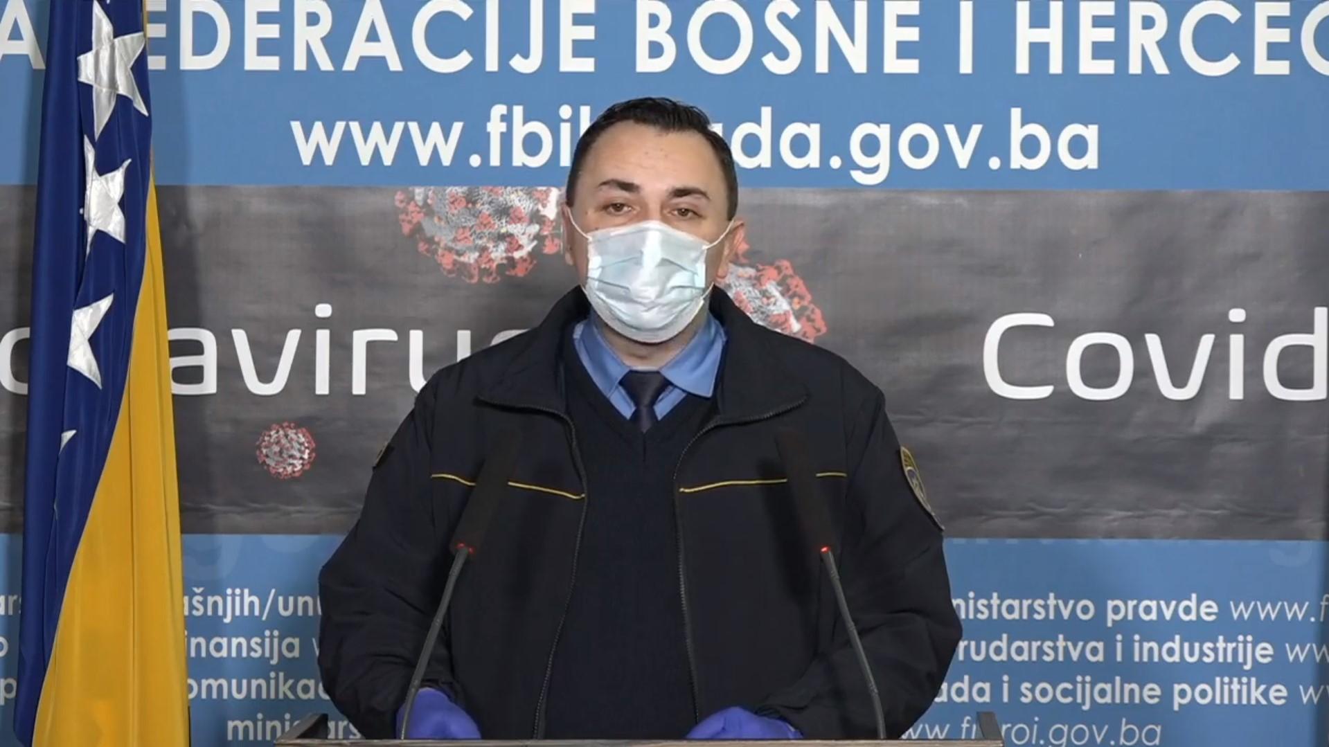 Ajdinović: U FBiH do sada izdato 1.079 rješenja o karantinu