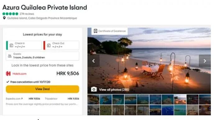 Luksuzni resort na privatnom otoku Azura Kuilalea u Mozambiku - Avaz
