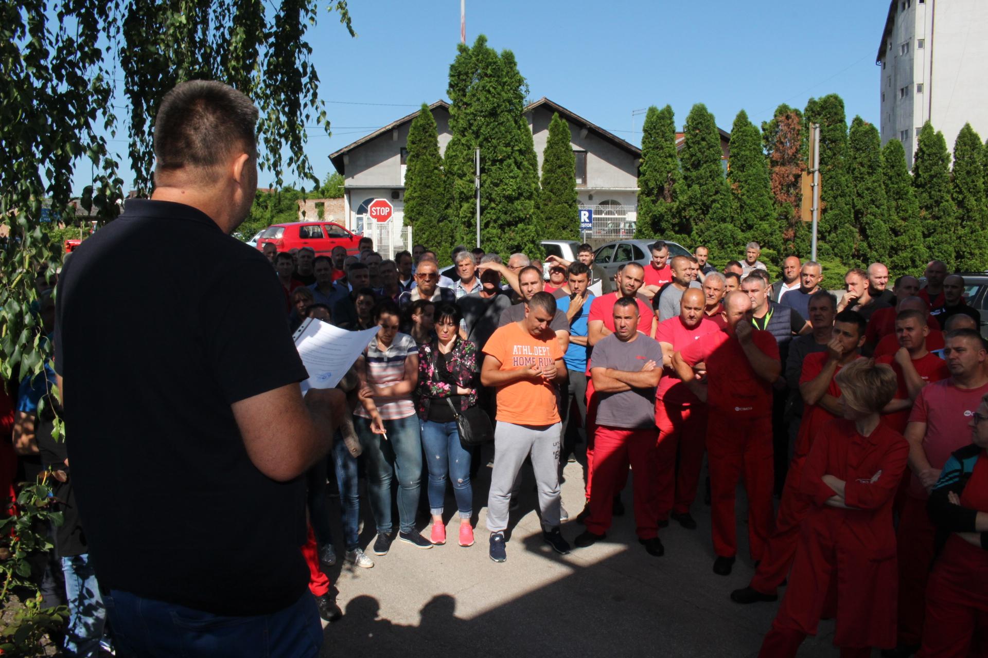 Štrajk u CIMOS TMD: Radnici podržali svoje kolege da ne ostanu bez posla - Avaz