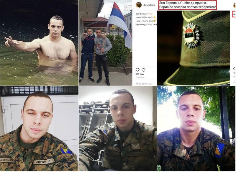 Instagram objava vojnika Đorđe Tojčića - Avaz