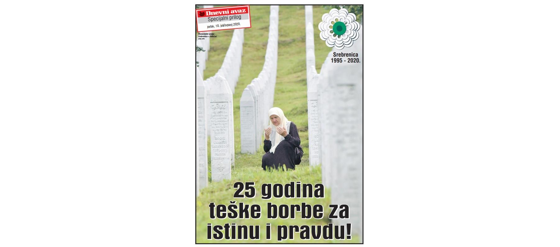 Danas u „Avazu“ specijalni prilog posvećen genocidu u Srebrenici: 25 godina teške borbe za istinu i pravdu!