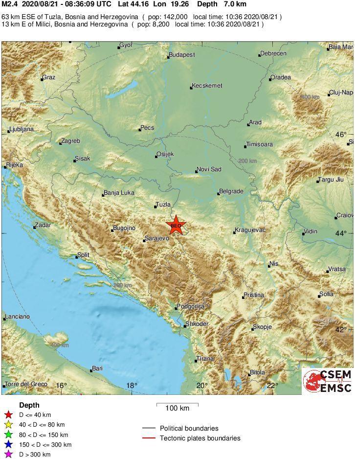 Novi zemljotres u Bosni i Hercegovini - Avaz
