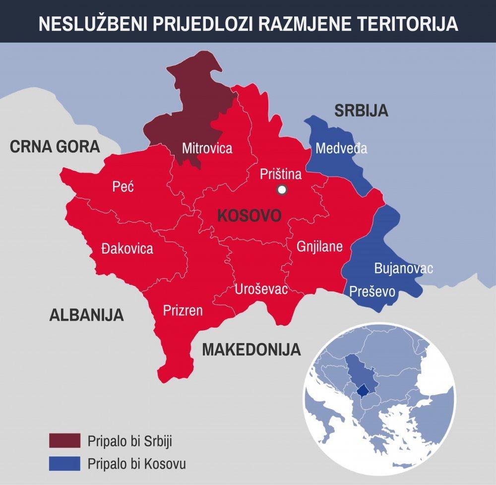Plan razmjene teritorija između Srbije i kosova - Avaz