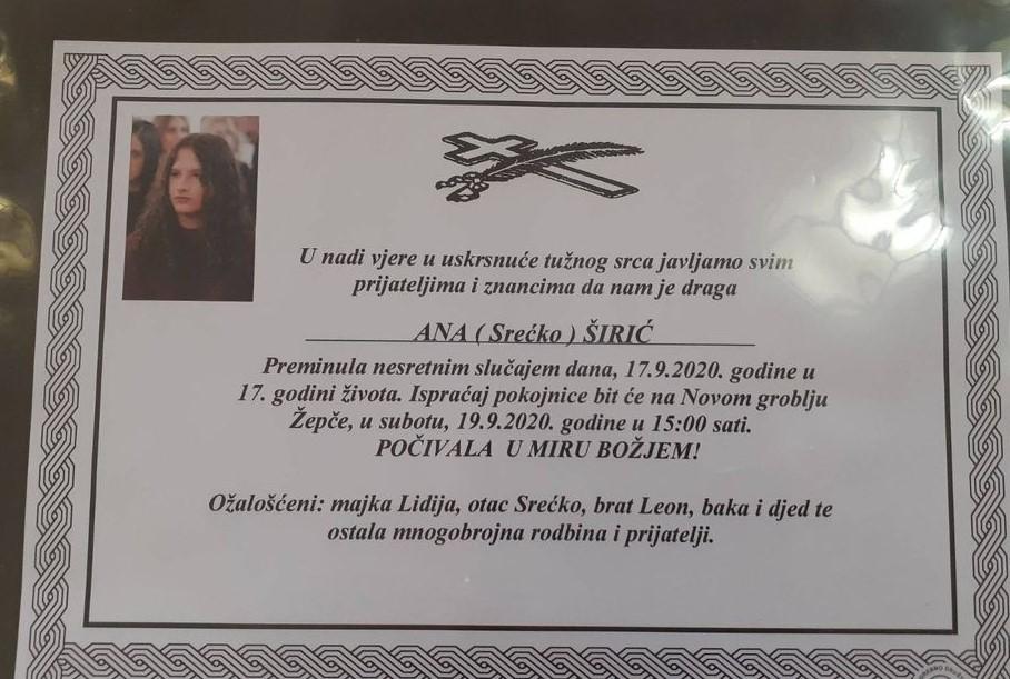 Ana Širić: Prerano ugašen život - Avaz