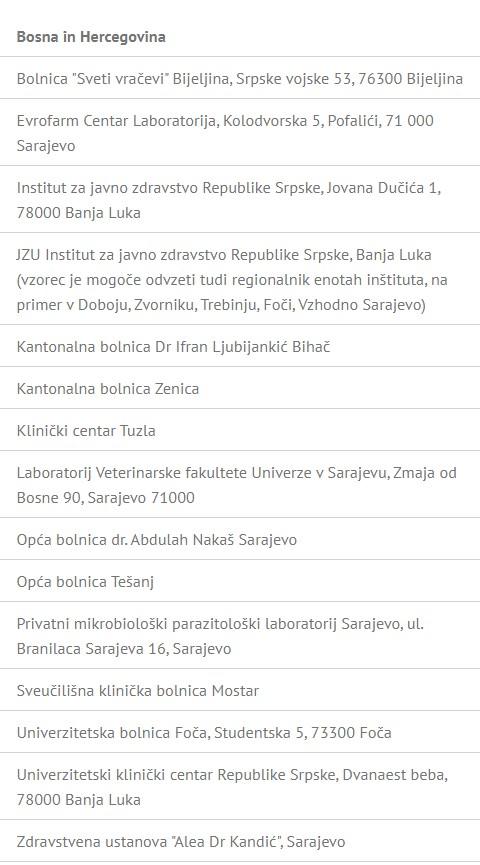 Spisak laboratorija iz BiH koje Republika Slovenija priznaje - Avaz