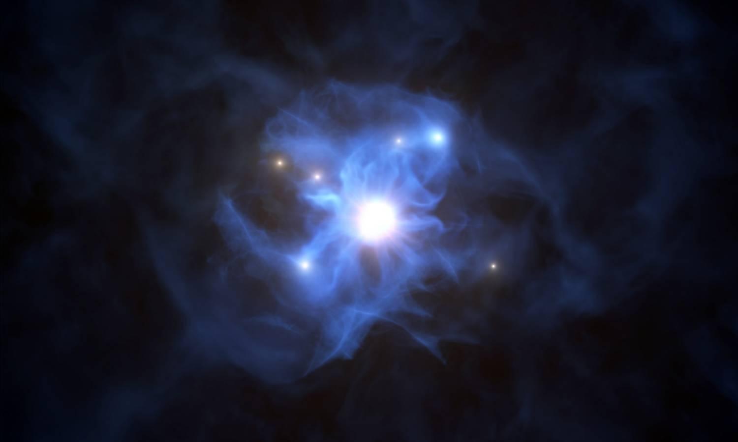 Džinovska crna rupa zarobila šest galaksija