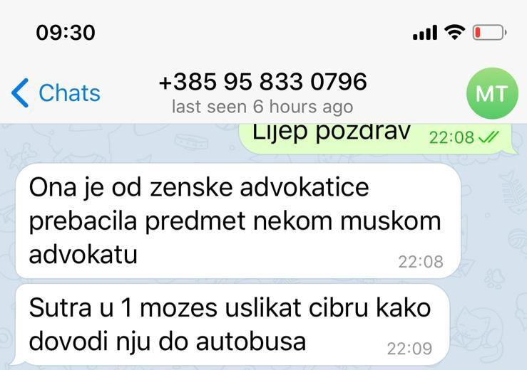 Screenshot poruka: Radončića naizgled ''mekano'' pitaju ima li interesa da s nepostojećom vlasnicom Vesnom Nikolić sve riješi „vansudski“ - Avaz