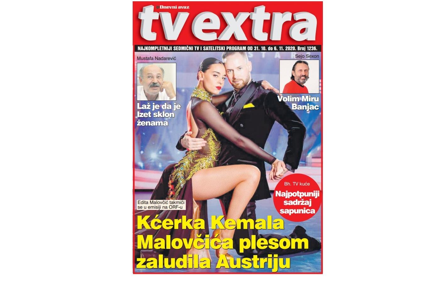 "TV Extra" u petak: Kćerka Kemala Malovčića plesom zaludila Austriju, od četvrtka na Novoj BH nove epizode LZN-a, najpotpuniji sadržaj sapunica