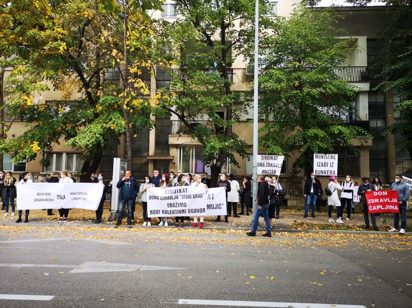 Protest zdravstvenih radnika HNK