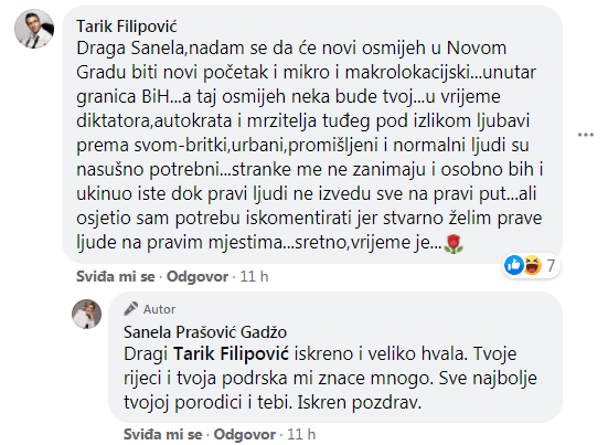 Tarik Filipović komentirao na Facebooku - Avaz