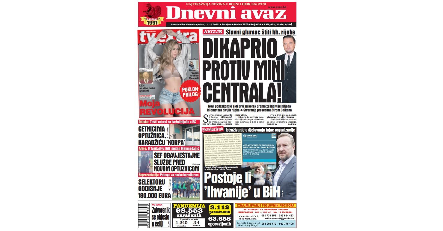 Danas u "Dnevnom avazu" čitajte: Dikaprio protiv mini centrala!