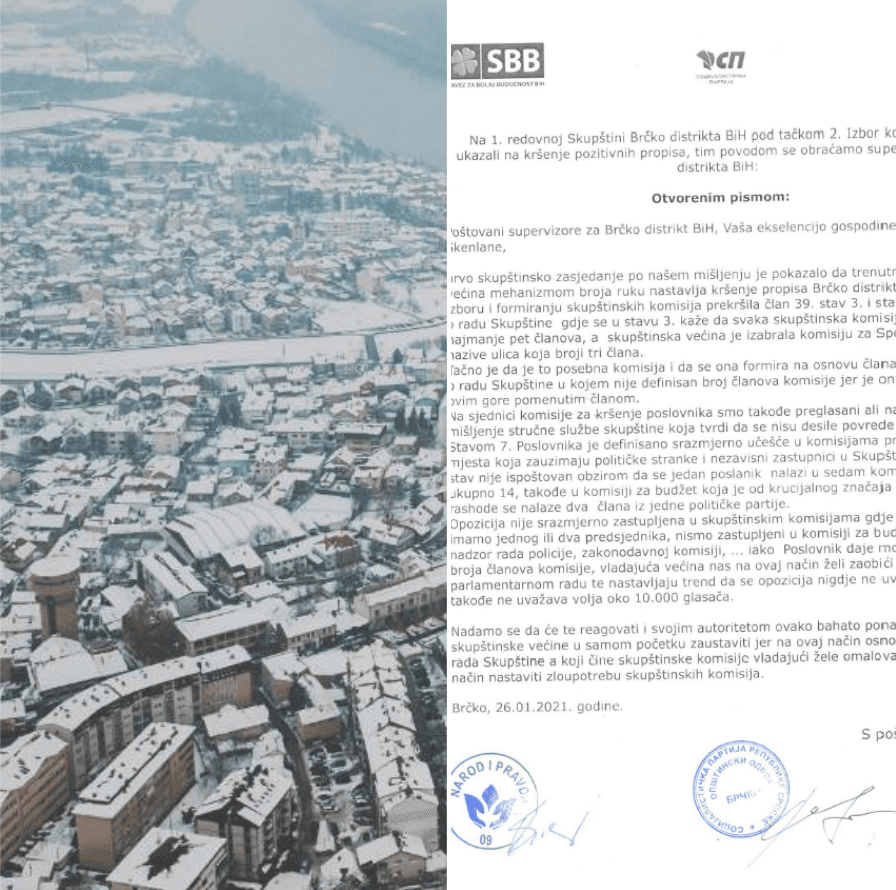 SBB, SP i NiP uputili otvoreno pismo supervizoru za Distrikt Brčko - Avaz