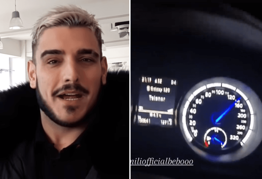 Darko Lazić opet "divlja" za volanom: Snimao se dok vozi više od 160 kilometara na sat