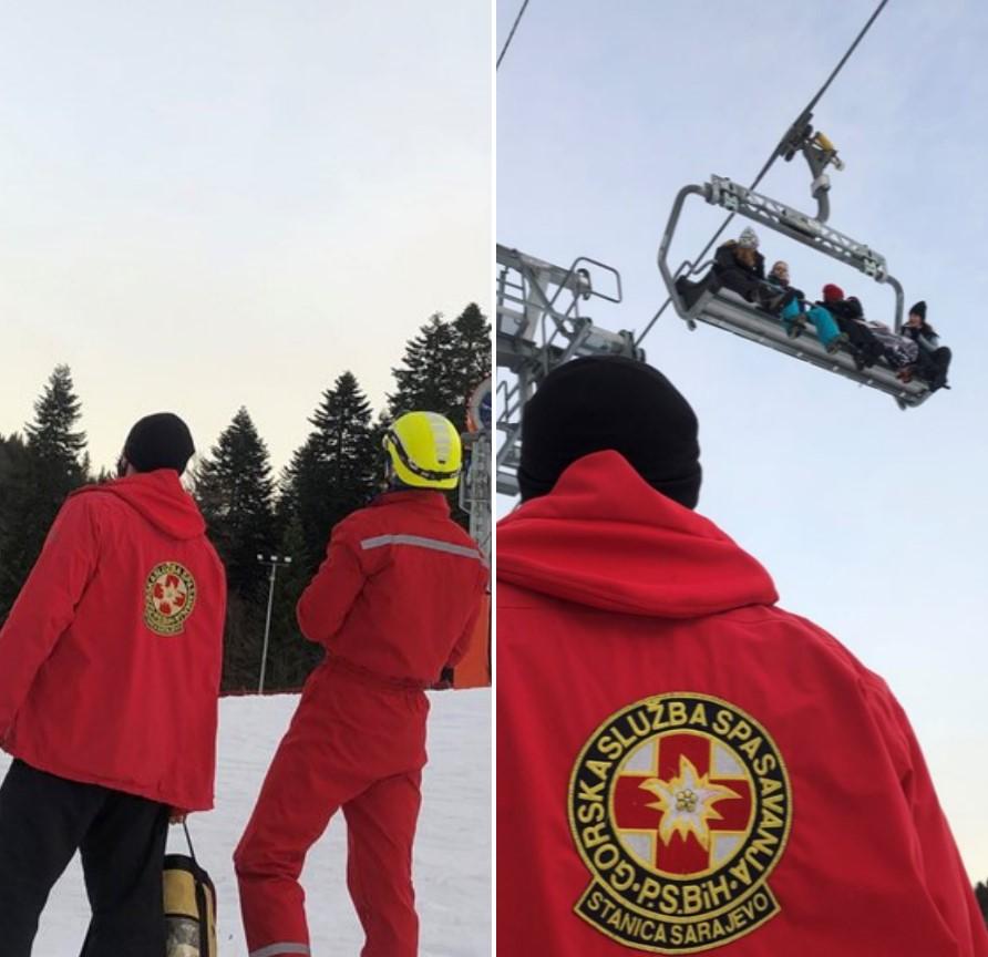 Vježba na Bjelašnici: Skijaši ostali zarobljeni u šestosjedu