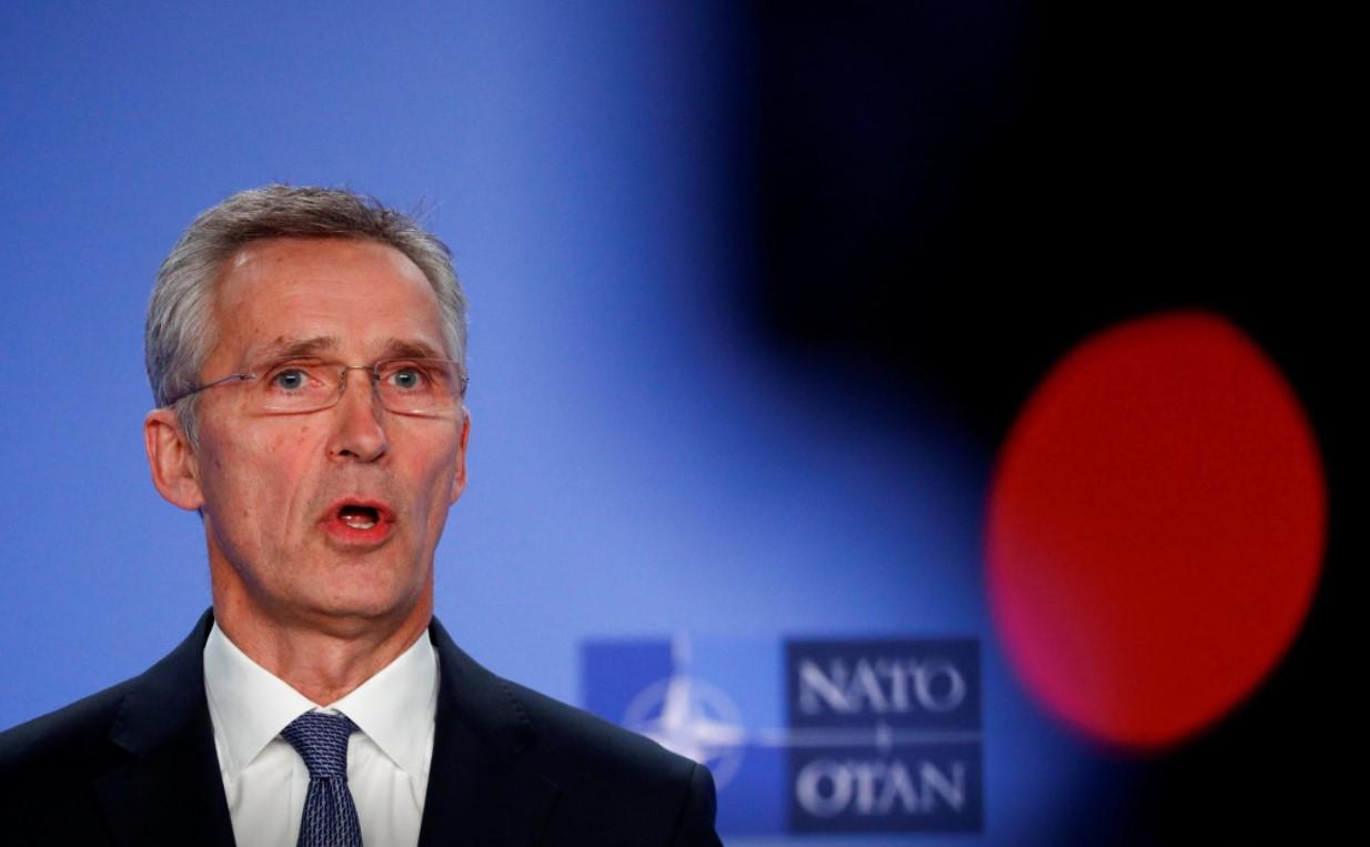 NATO Secretary General Jens Stoltenberg briefs media after a meeting of the Alliance's ambassadors over the security situation in the Middle East, in Brussels, Belgium January 6, 2020. - Avaz