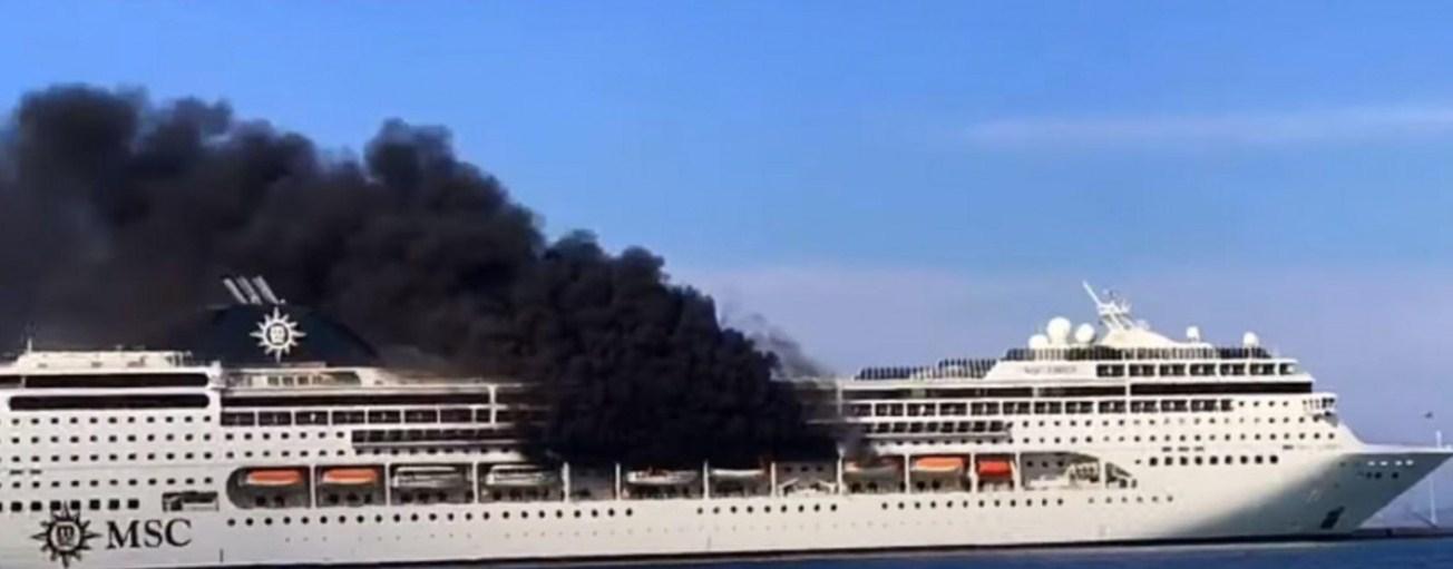 Požar na kruzeru u Grčkoj, posada hitno evakuirana