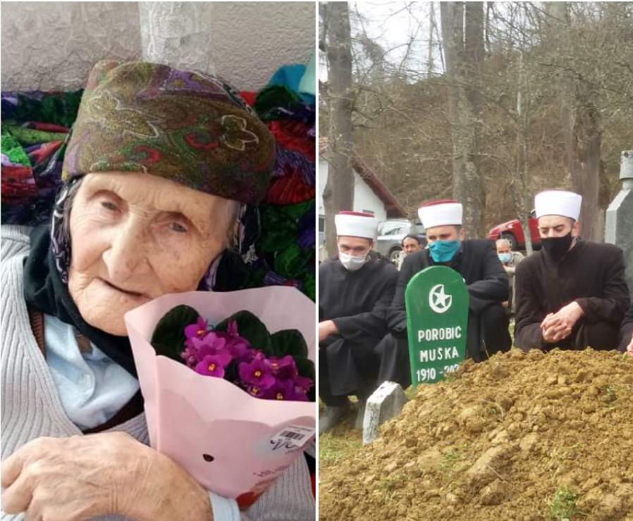 Najstariju Srebreničanku Mušku Porobić u kabur spustili unuci, a dženazu joj klanjao praunuk
