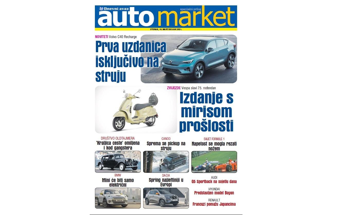 Poklon prilog našim čitaocima u utorak: Automarket / Prvi Volvo isključivo na struju